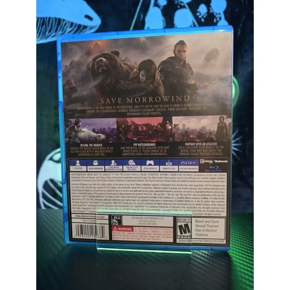 Sony PlayStation 4 Bethesda The Elders Scrolls Online Morrowind 2017